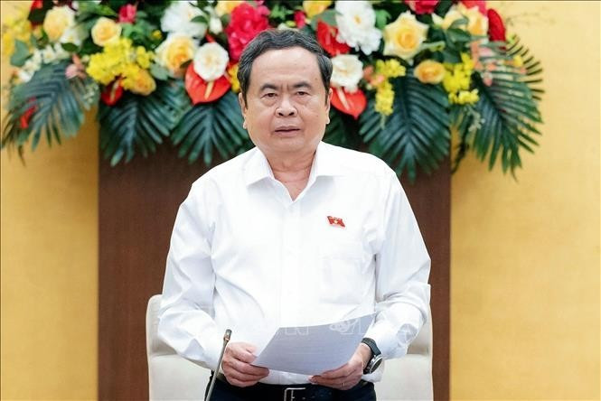 Chủ tịch Quốc hội Trần Thanh Mẫn phát biểu bế mạc phiên họp. Ảnh: Doãn Tấn/TTXVN Chủ tịch Quốc hội Trần Thanh Mẫn phát biểu bế mạc phiên họp. Ảnh: Doãn Tấn/TTXVN