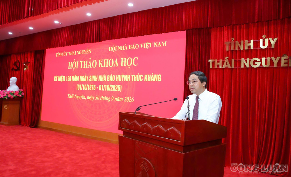 Ông Trịnh Xuân Trường, Ủy viên Trung ương Đảng, Bí thư Tỉnh ủy Thái Nguyên phát biểu khai mạc hội thảo. clo_br_2aobor2bn8orcwvtqj7dkxpeq1pmjv9ntjkmyyxg.jpg