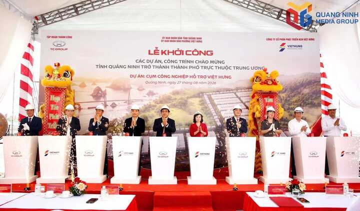 9 tháng năm 2026, TP. Quảng Ninh khởi công, khánh thành nhiều dự án công trình trọng điểm. Ảnh: Quang Ninh Media Group