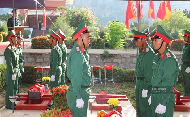 Khánh Hòa truy điệu, an táng 25 hài cốt liệt sĩ tại Nghĩa trang liệt sĩ Ninh Thuận