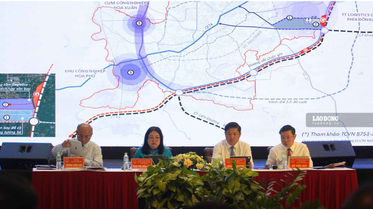 Hội nghị sơ kết việc thực hiện các cơ chế, chính sách đặc thù đối với Buôn Ma Thuột và công bố Quy hoạch chung đô thị Buôn Ma Thuột đến năm 2050. Ảnh: Ngọc Lê