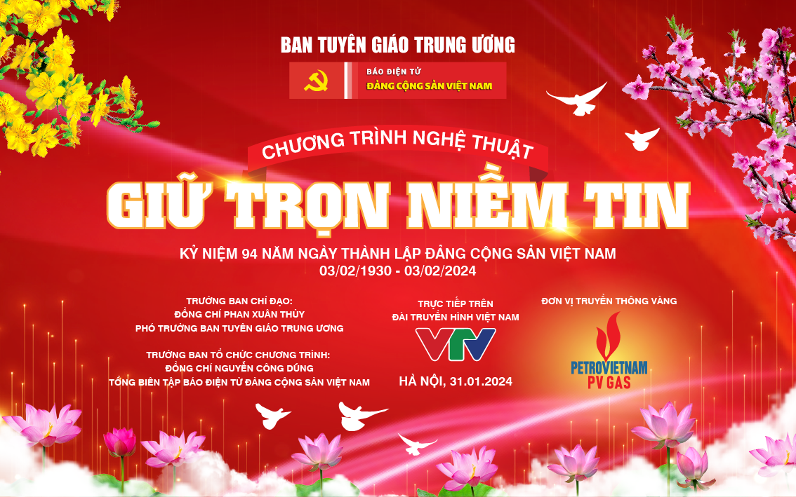 Mừng Đảng, mừng Xuân cùng chương trình nghệ thuật “Giữ trọn niềm tin”